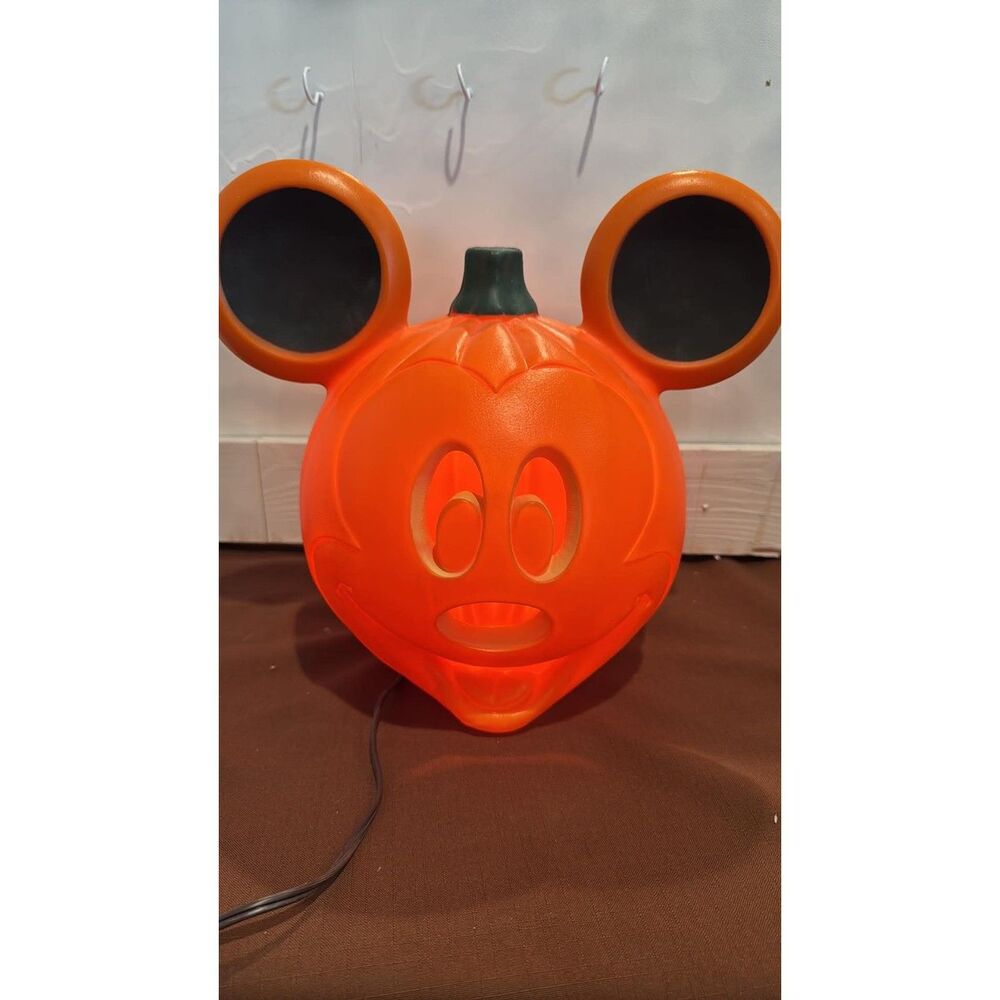 Mickey Mouse Light Up Pumpkin Head Blow Mold  Disney